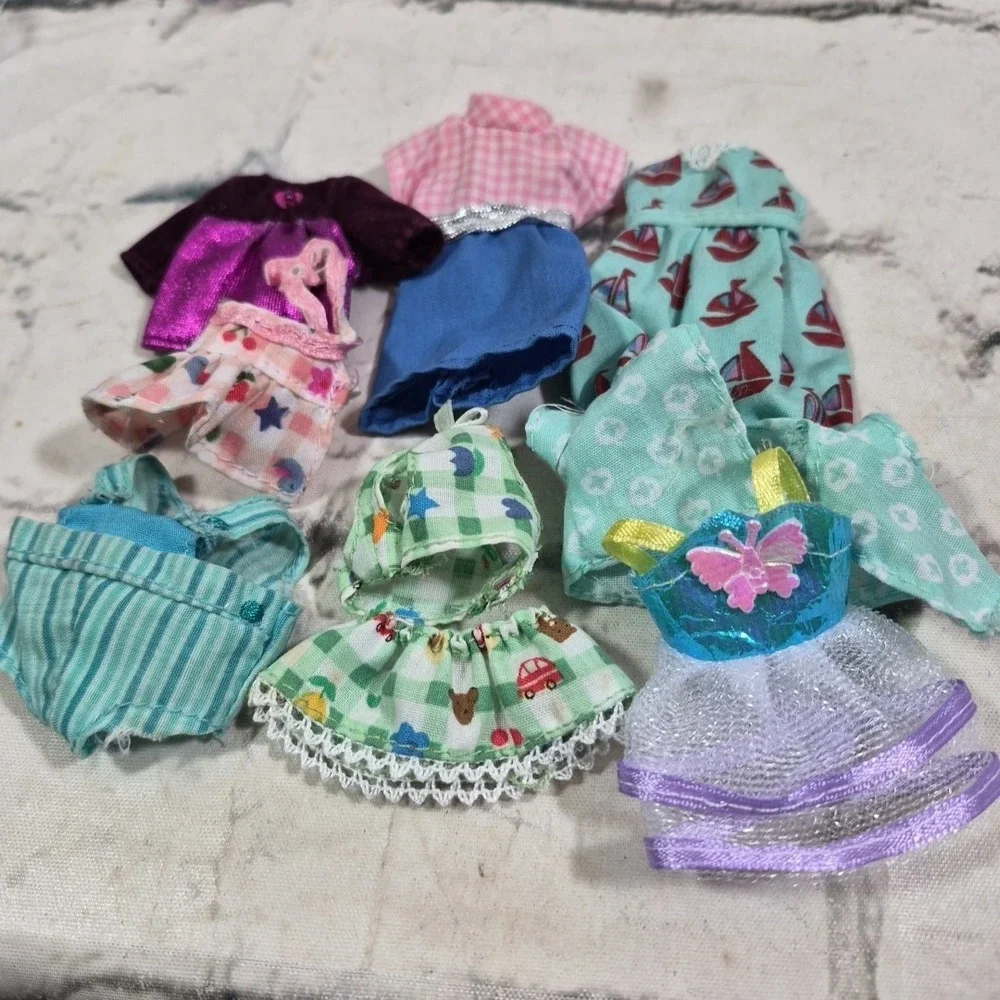 Vintage Mini‎ Doll Clothes Lot Assorted Dresses Tops Fits Chelsea Scale Dolls
